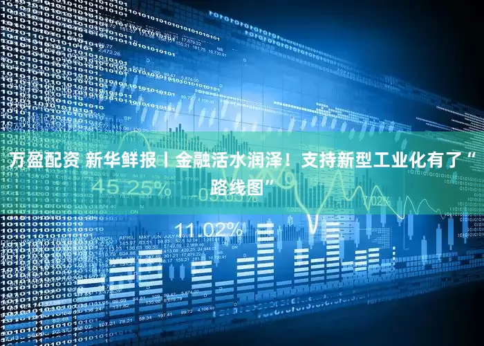 万盈配资 新华鲜报丨金融活水润泽！支持新型工业化有了“路线图”