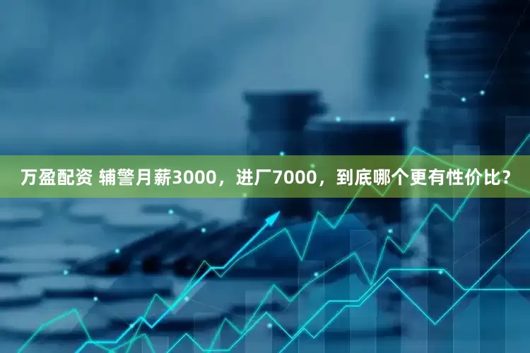 万盈配资 辅警月薪3000,进厂7000,到底哪个更有性价比?